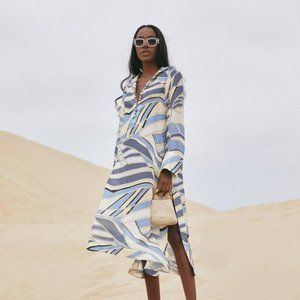NEW WITH TAGS Cult Gaia Inga Cover Up - Blue Wave